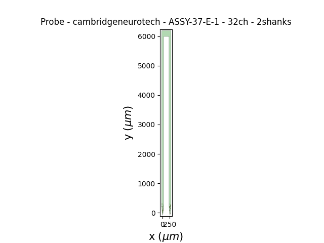 Probe - cambridgeneurotech - ASSY-37-E-1 - 32ch - 2shanks